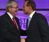Rudd & Abbott ho head to head 12 August 2013