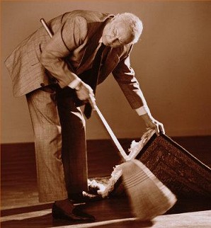 sweeping under carpet