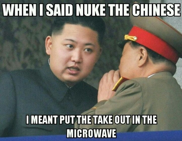 North Korea and Chinese take aways