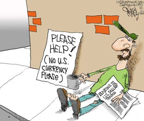US dollar cartoon