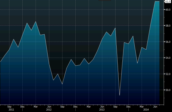 US Markit services PMI 28 07 2014
