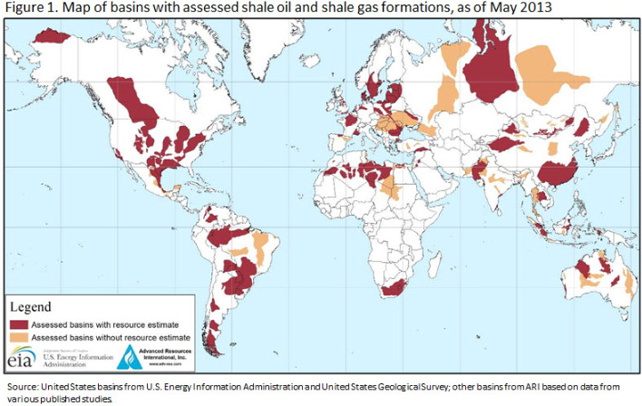 EIA estimate of shale oil and gas
