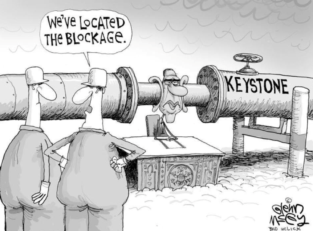 Keystone pipeline cartoon