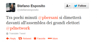 Bersani to resign