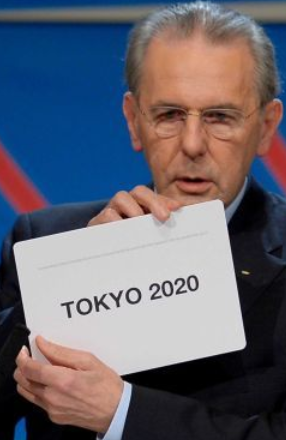 International Olympic Committee president Jacques Rogge announces Tokyo's successful 2020 Olympics bid