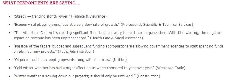 US non mfg ISM PMI comments 05 03 2014