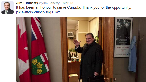 Jim Flaherty final tweet