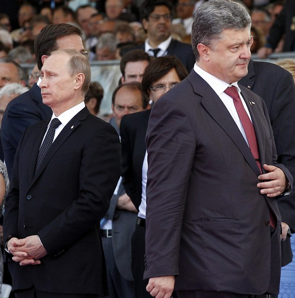 Ukraine Petro Poroshenko and Russia Vladimir Putin presidents