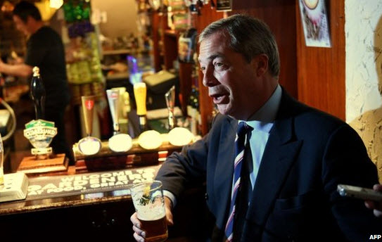 Nigel - Mine's a pint or three - Farage
