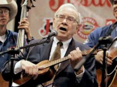 Warren Buffett singing all the way to the bank