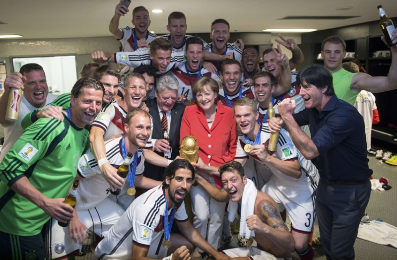 Germany celebrating the World Cup