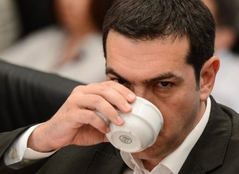 Tsipras- thirsty work wiggling his way out of debt obligations