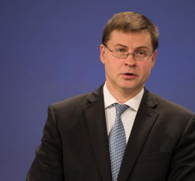Latvia's Dombrovskis is appearing on Bloomberg TV. Headline comment on the economy in Europe … is not breaking news.