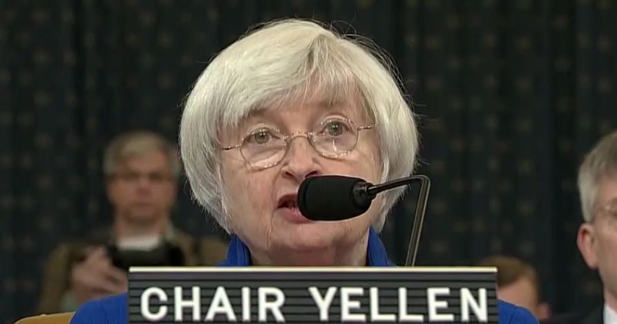 Ex Chair of the Federal Reserve System Janet Yellen speaking