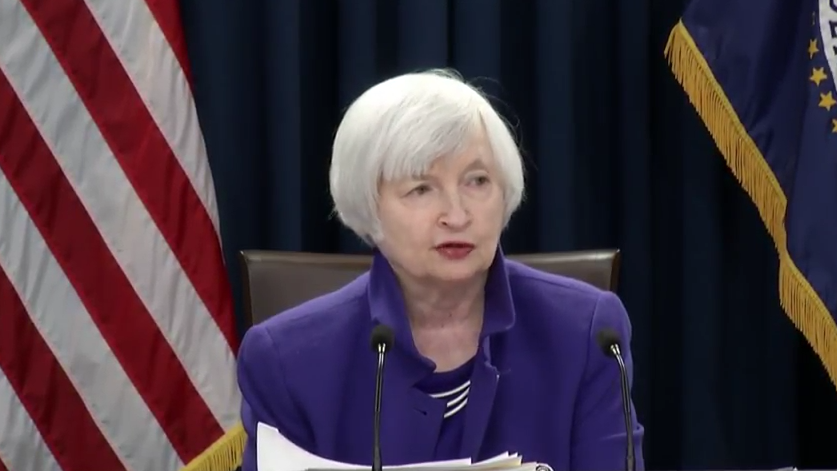 Federal Reserve Chair Janet Yellen spoke at a business forum on Thursday
