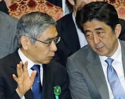 Bank of Japan Governor Kuroda speaking in the Japanese parliament.