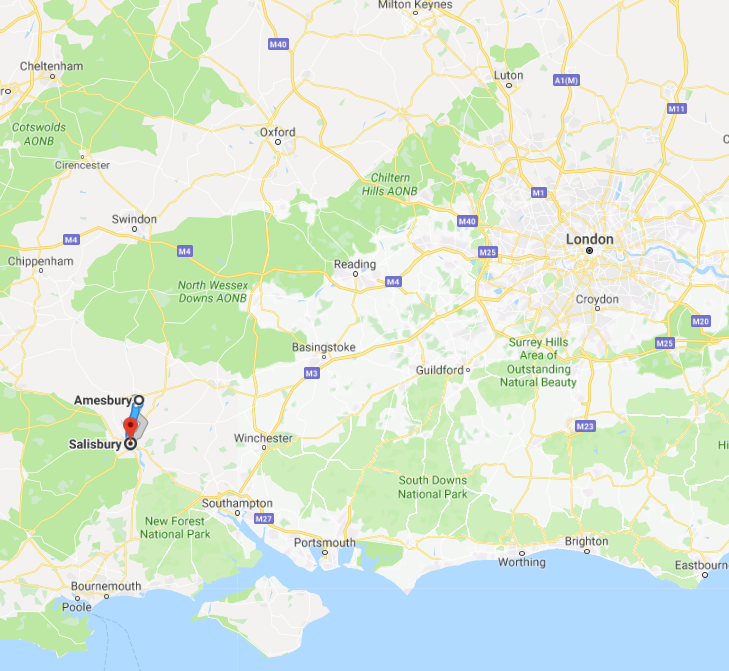 Attention is focused on a town close to the city of Salisbury, where a former Russian spy and his daughter earlier this year were victims of a nerve agent 