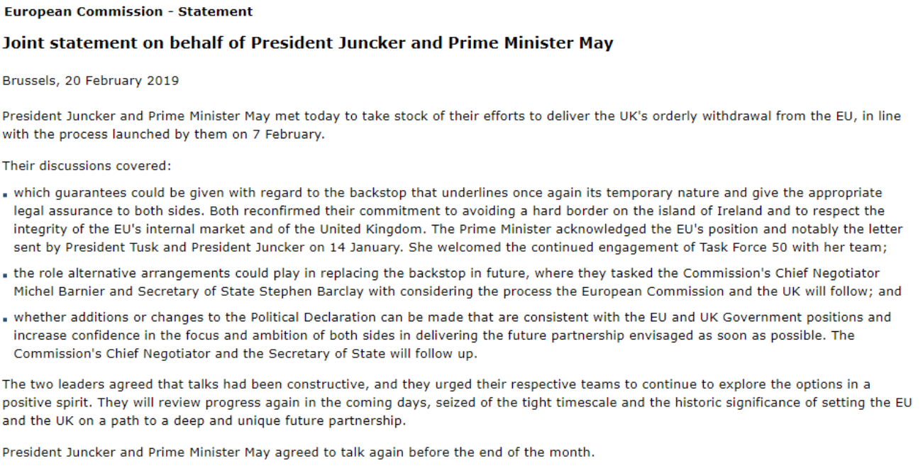 May and Juncker statement