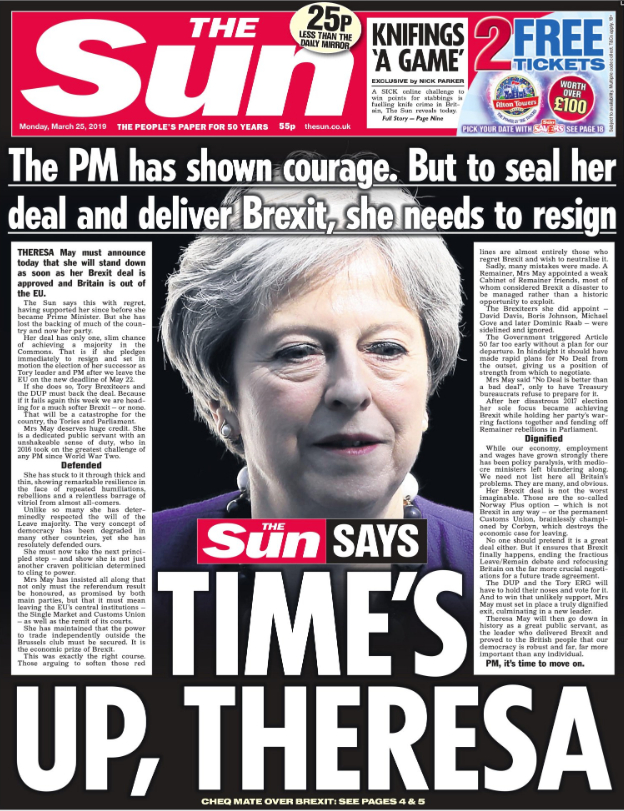 The UK Sun front page, everyone's got an opinion!