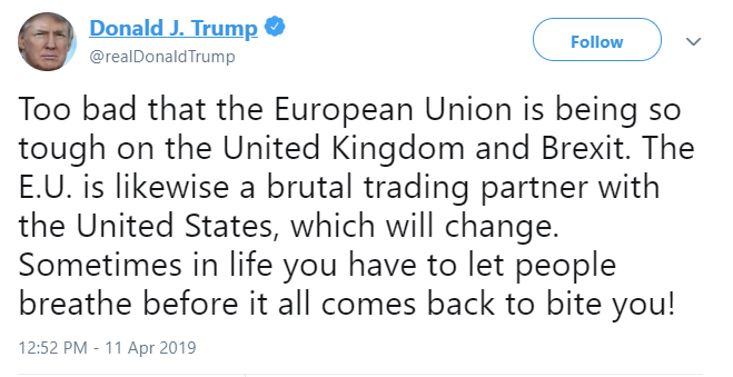 US President Trump tough European Union, and a threat at the end!