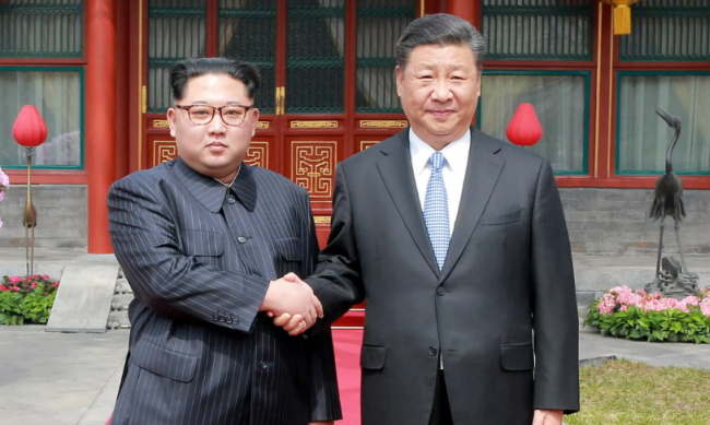North Korean state media KCNA says Kim left a message stressing the need to strengthen unity and cooperation between the two countries.  