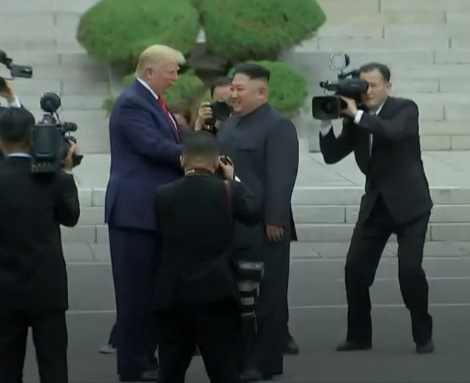 Trump and Kim met at the DMZ for a quick photo opportunity