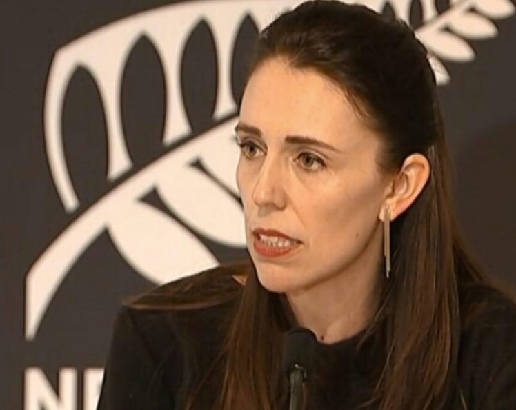 New Zealand Prime Minister Jacinda Ardern with some (book talking?) comments