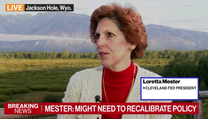 Mester now on Bloomberg TV