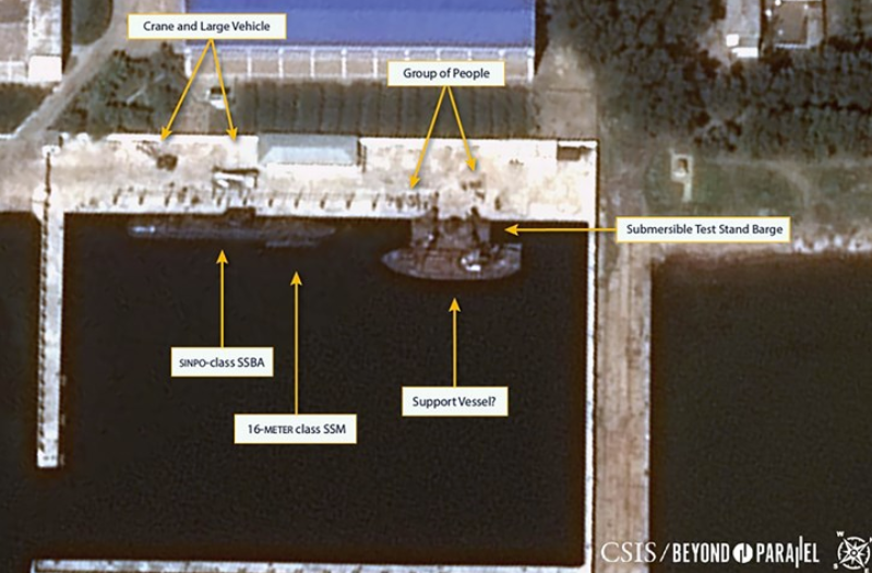 NBC with the report using satellite photos to indicate North Korea is building a ballistic missile submarine