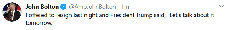 Bolton tweet
