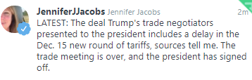 Report from Bloomberg's Jennifer Jacobs: