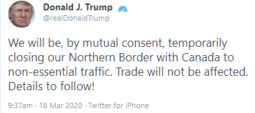 Tweet from Trump