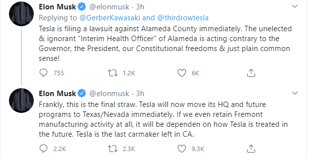 Musk Tesla Texas or Nevada