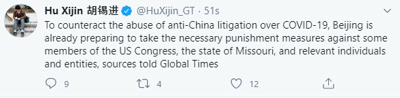 China Global Times editor Hu Xijin