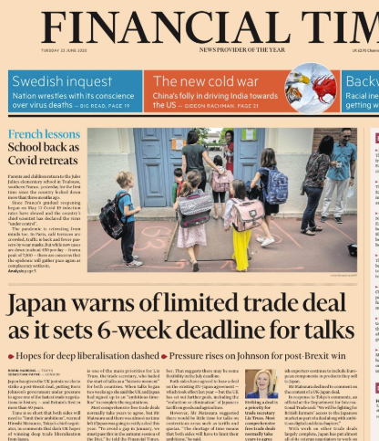 Japan Has Given The Uk 6 Weeks To Agree To A Post Brexit Trade Deal