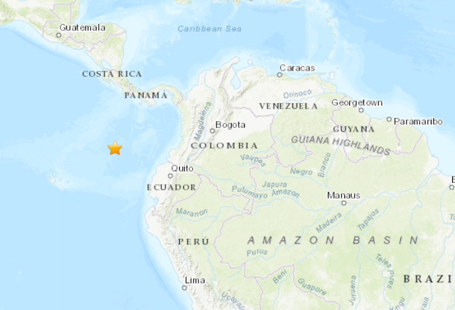 Via USGS (map below) on the quake: