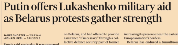Riots in Belarus have been ongoing all of last week and show no sign of stopping anytime soon