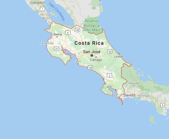 Costa Rica - M5.5 (revised from 6.0)