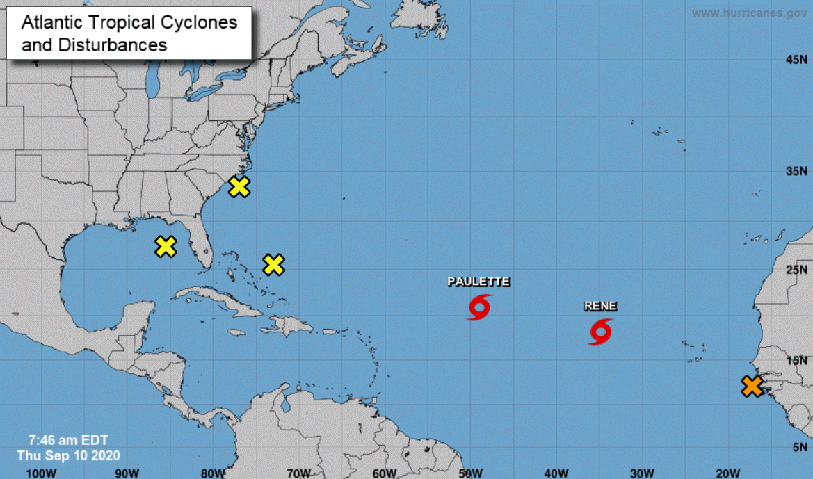Atlantic storm map