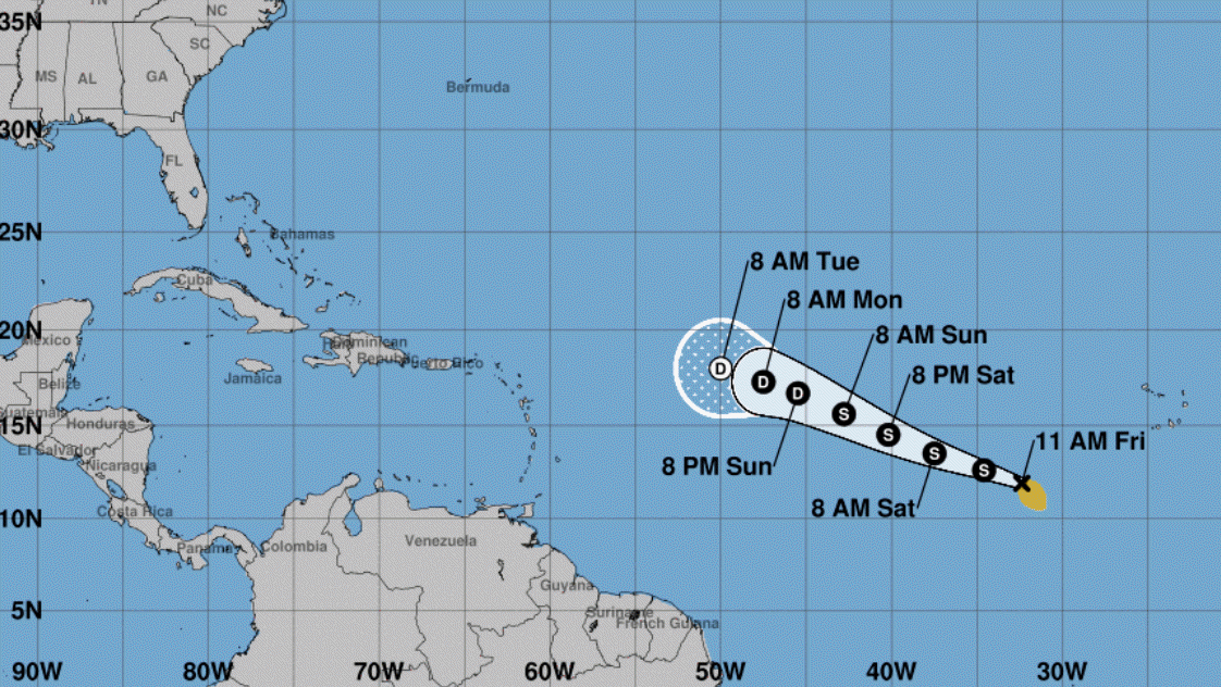 Wilfred will track towards the Caribbean