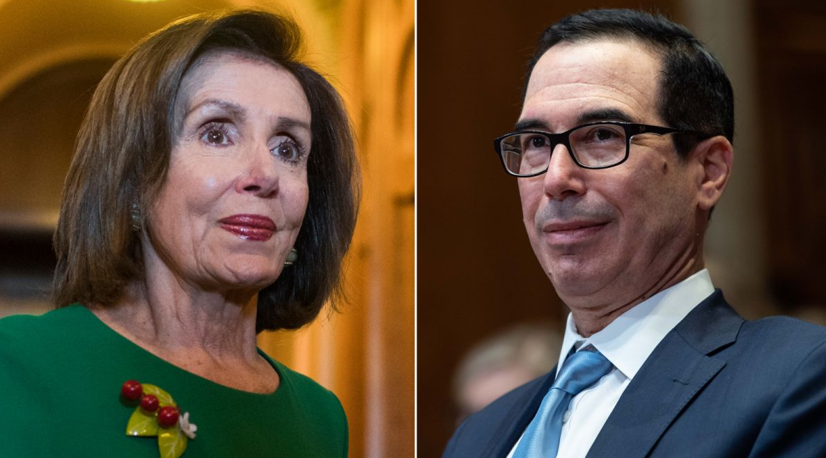 U.S. Treasury Secretary Steven Mnuchin spoke with Pelosi again today and said if a deal between the two could be reached Trump would “weigh in” with Senate Republican leader Mitch McConnell. 