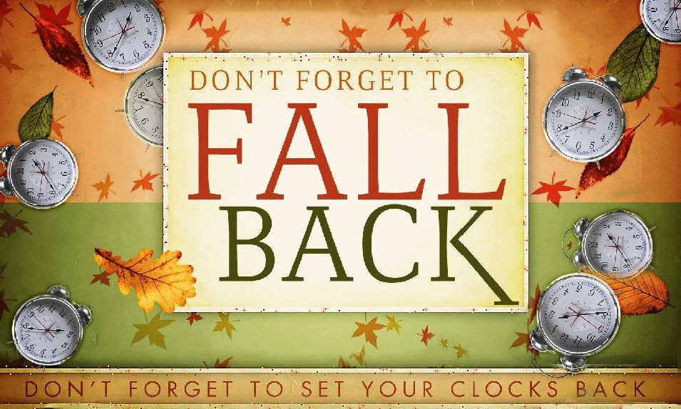 Fall back. End of time. Fall time. Ending time. Time for change вертикально.