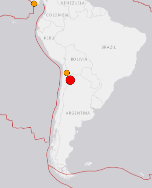 Mag 6 3 Earthquake Chile Argentina Border Area