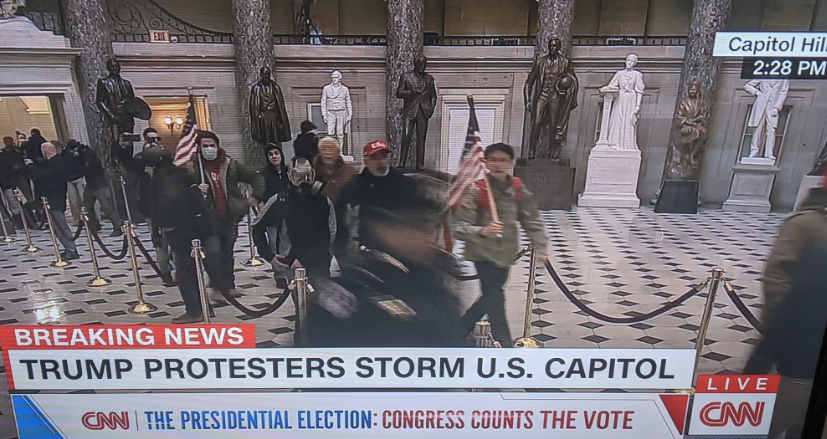 Protestor rush the Capitol