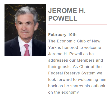 Powell's speech will be about his outlook for the US economy (and thus policy). 