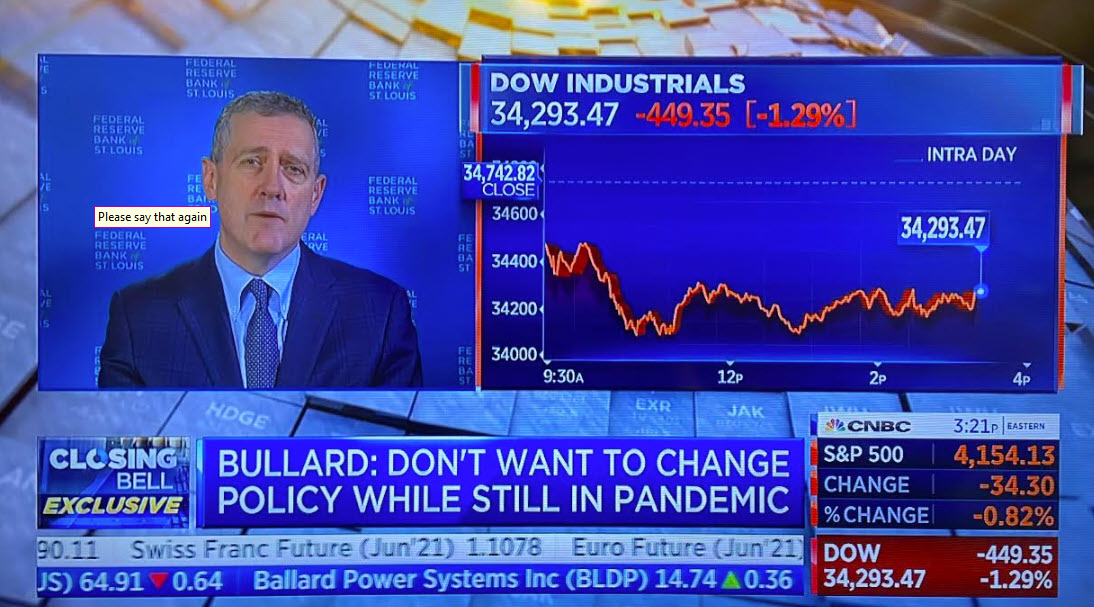 Feds Bullard on CNBC
