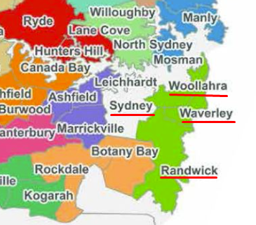 Sydney lockdown 25 June 2021  Sydney City,  Woollahra,  Waverley,  Randwick 