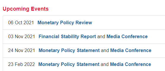 RBNZ monetary policy announcement is due at 0100 GMT on 6 October 2021.