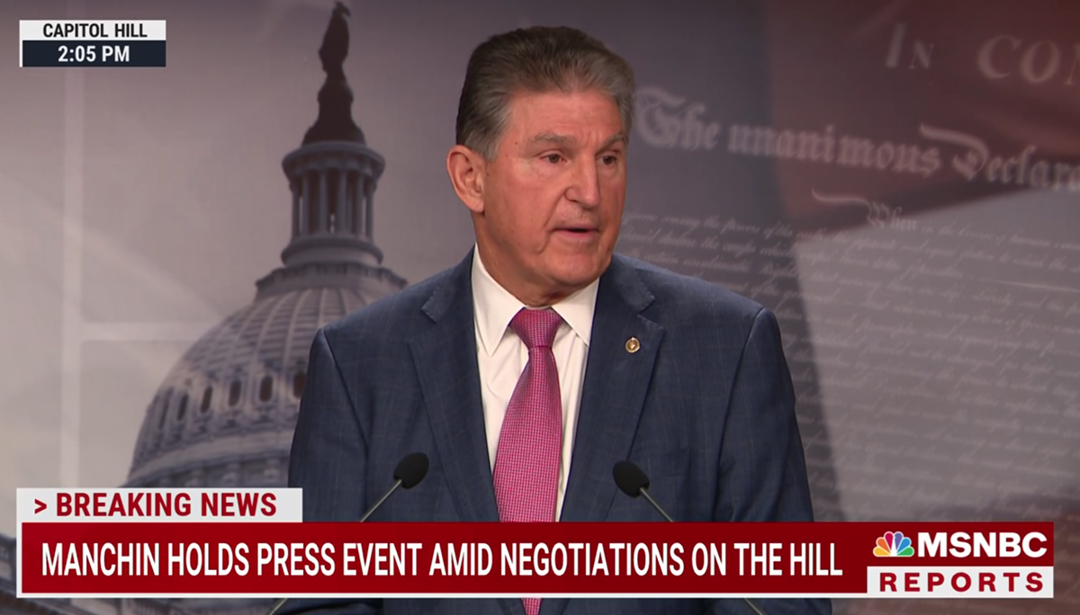 Must allow time for transparency, Manchin says