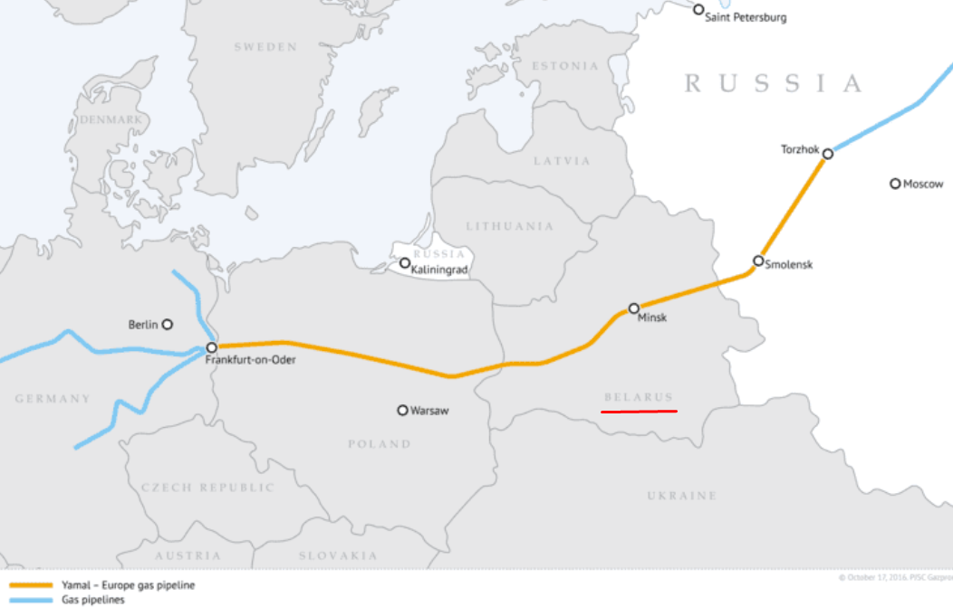 yamal gas pipeline belarus